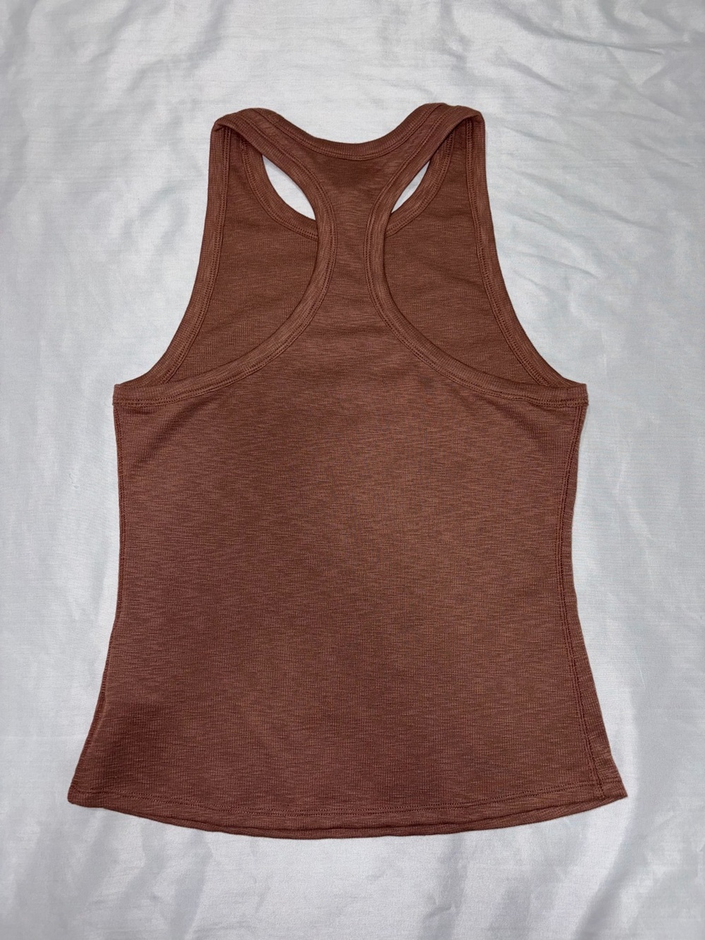 Vuori Rust-Brown Ribbed Racerback Tank - Picture 2 of 3